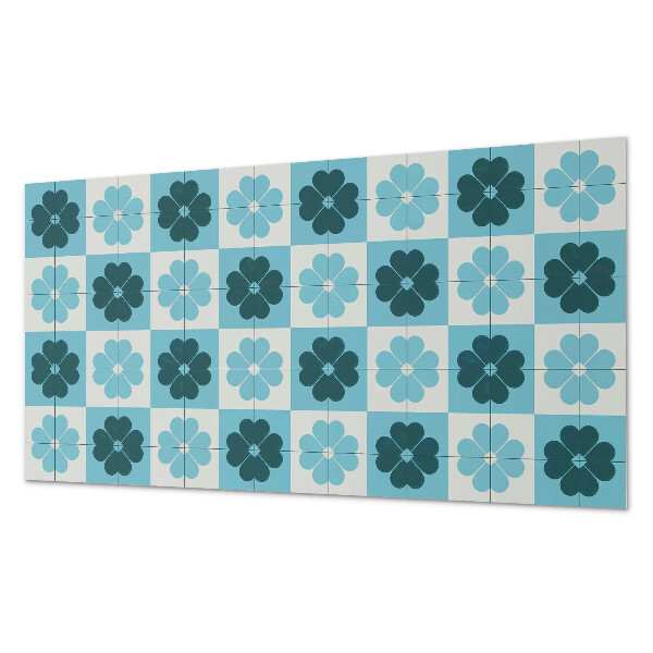 Rev?tement mural Motif floral ? carreaux