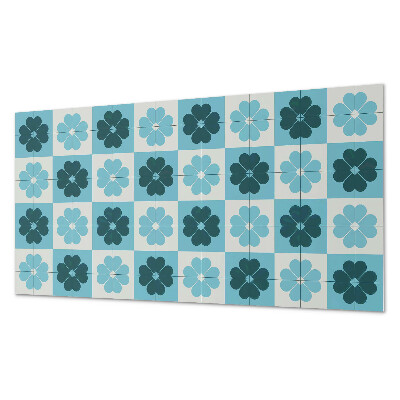 Rev?tement mural Motif floral ? carreaux