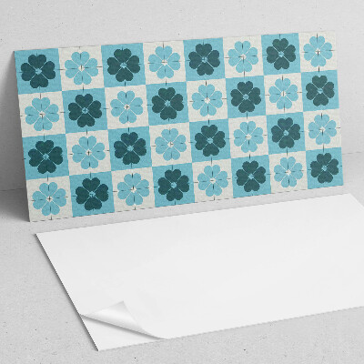 Rev?tement mural Motif floral ? carreaux