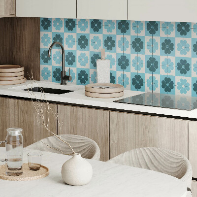 Rev?tement mural Motif floral ? carreaux