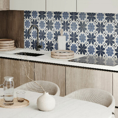 Panneau décoratif mural Motif floral sur carrelage