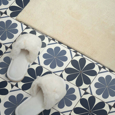 Panneau décoratif mural Motif floral sur carrelage