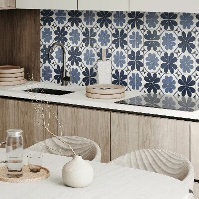 Panneau décoratif mural Motif floral sur carrelage