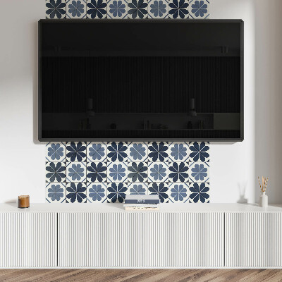 Panneau décoratif mural Motif floral sur carrelage