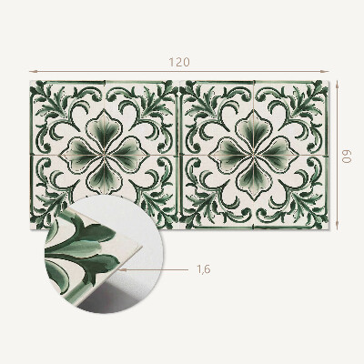 Panneau mural Motif de feuilles et de coeurs