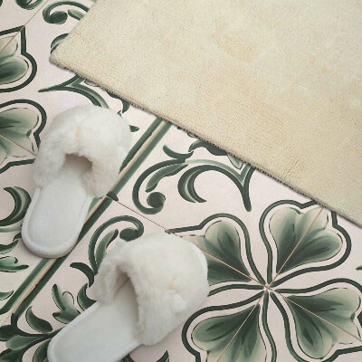 Panneau mural Motif de feuilles et de coeurs