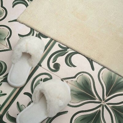 Panneau mural Motif de feuilles et de coeurs