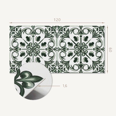 Panneau décoratif mural Un motif végétal en forme de tuile