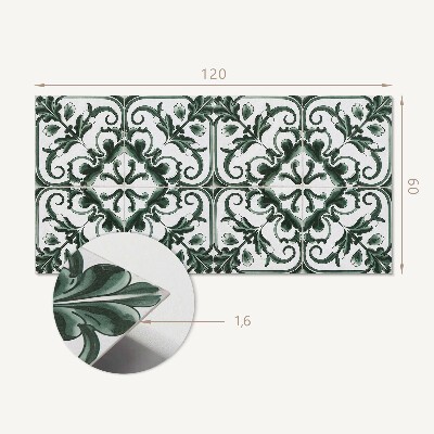 Panneau décoratif mural Carrés végétaux de style géométrique