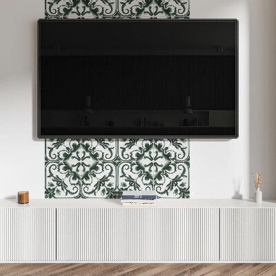 Panneau décoratif mural Carrés végétaux de style géométrique