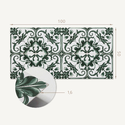 Panneau décoratif mural Carrés végétaux de style géométrique