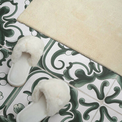 Panneau décoratif mural Carrés végétaux de style géométrique