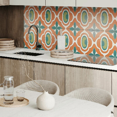 Panneau mural Motif mosa?que avec végétation