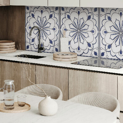 Panneau décoratif mural Motif floral de style céramique