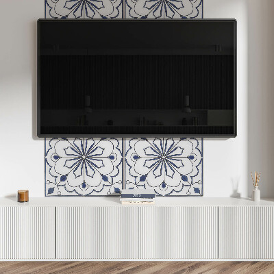 Panneau décoratif mural Motif floral de style céramique