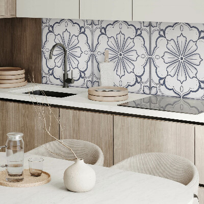 Panneau mural Motif floral sur le carrelage