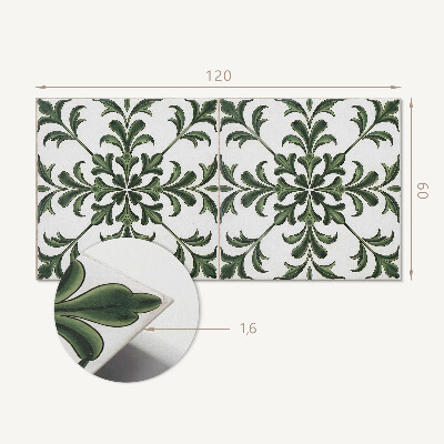 Panneau mural Motif végétal sur céramique