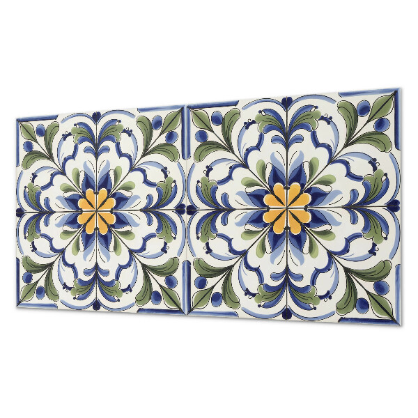 Panneau décoratif mural Motif floral dans un style céramique