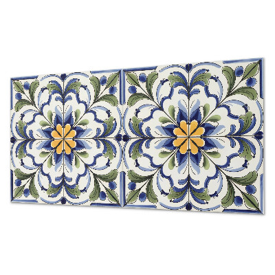 Panneau décoratif mural Motif floral dans un style céramique