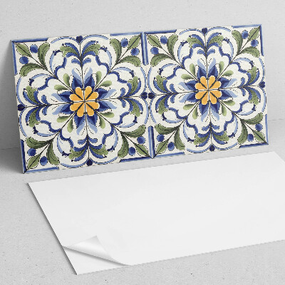 Panneau décoratif mural Motif floral dans un style céramique