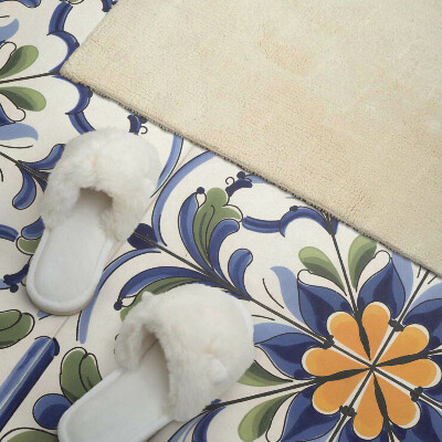 Panneau décoratif mural Motif floral dans un style céramique