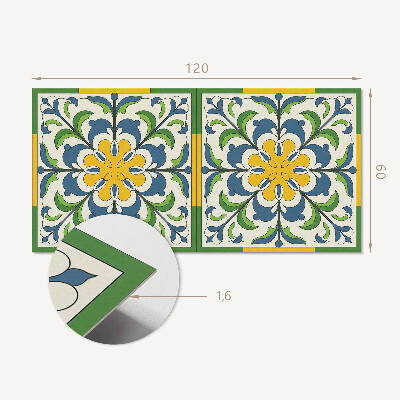 Panneau mural Motif floral avec des feuilles vertes