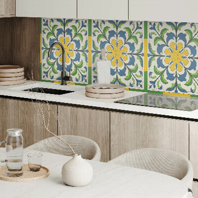 Panneau mural Motif floral avec des feuilles vertes