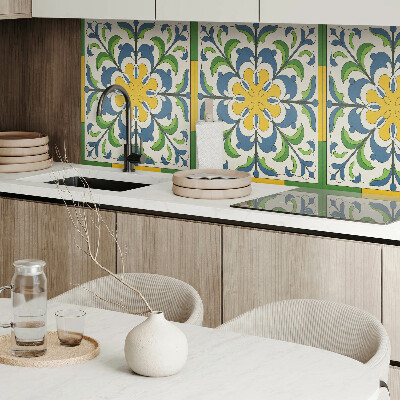 Panneau mural Motif floral avec des feuilles vertes