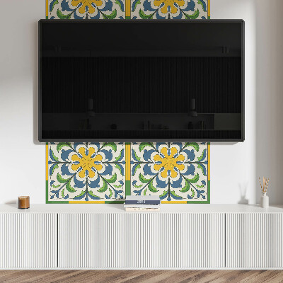 Panneau mural Motif floral avec des feuilles vertes