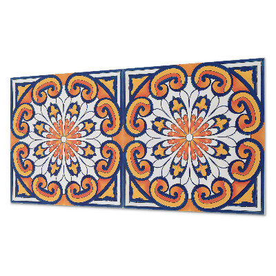 Panneau mural Motif floral sur fond coloré