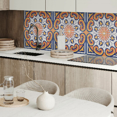 Panneau mural Motif floral sur fond coloré