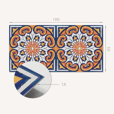 Panneau mural Motif floral sur fond coloré