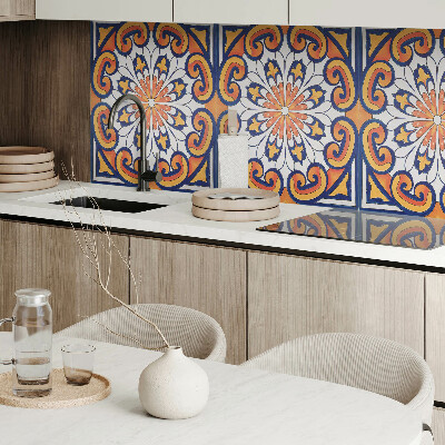 Panneau mural Motif floral sur fond coloré