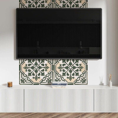 Panneau décoratif mural Motif végétal sur le carrelage