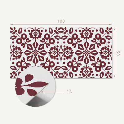 Panneau mural Motif floral avec des feuilles vertes