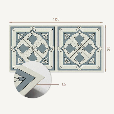 Panneau décoratif mural Motif floral sur céramique