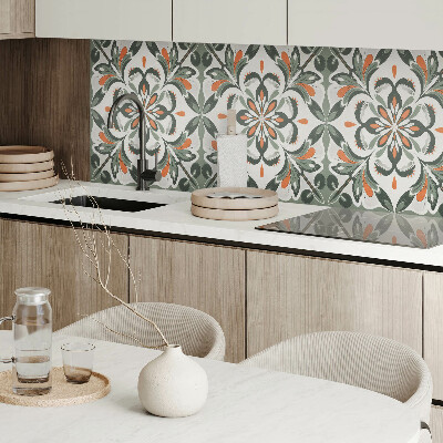 Panneau décoratif mural Motif floral avec des feuilles vertes