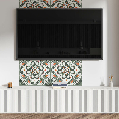 Panneau décoratif mural Motif floral avec des feuilles vertes