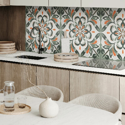 Panneau décoratif mural Motif floral avec des feuilles vertes