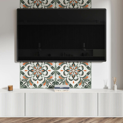 Panneau décoratif mural Motif floral avec des feuilles vertes