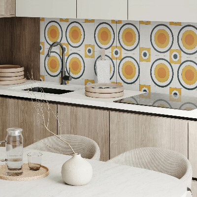 Panneau mural Le mod?le des cercles et des carrés en géométrie