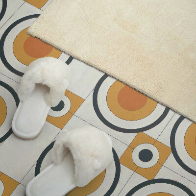 Panneau mural Le mod?le des cercles et des carrés en géométrie