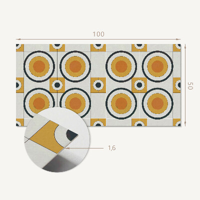 Panneau mural Le mod?le des cercles et des carrés en géométrie