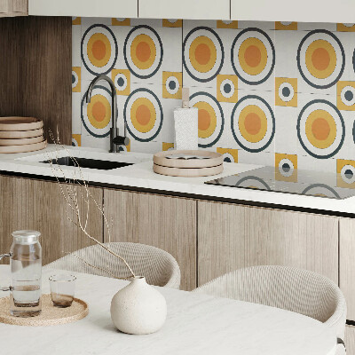 Panneau mural Le mod?le des cercles et des carrés en géométrie