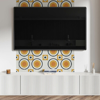 Panneau mural Le mod?le des cercles et des carrés en géométrie