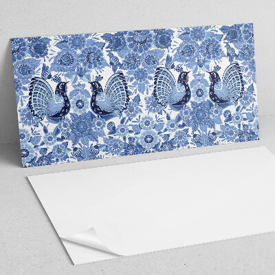 Panneau mural Motif d'oiseaux et de fleurs