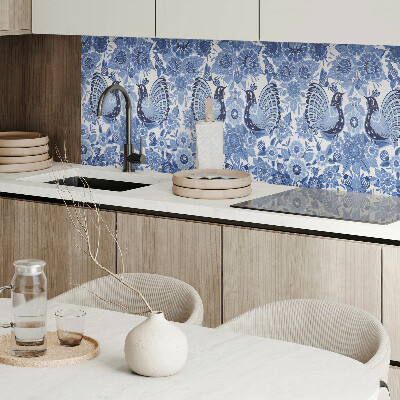 Panneau mural Motif d'oiseaux et de fleurs