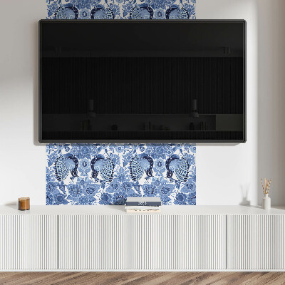 Panneau mural Motif d'oiseaux et de fleurs