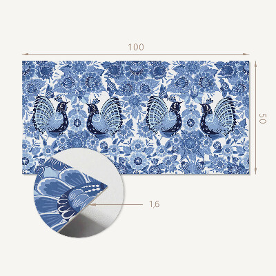 Panneau mural Motif d'oiseaux et de fleurs