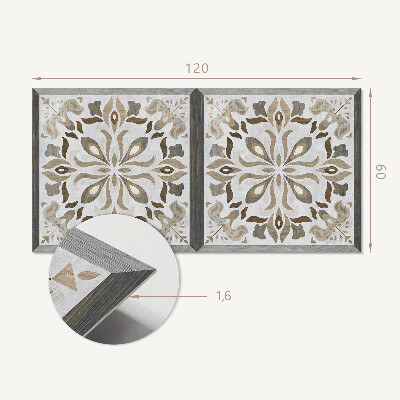 Panneau décoratif mural Motif floral symétrique